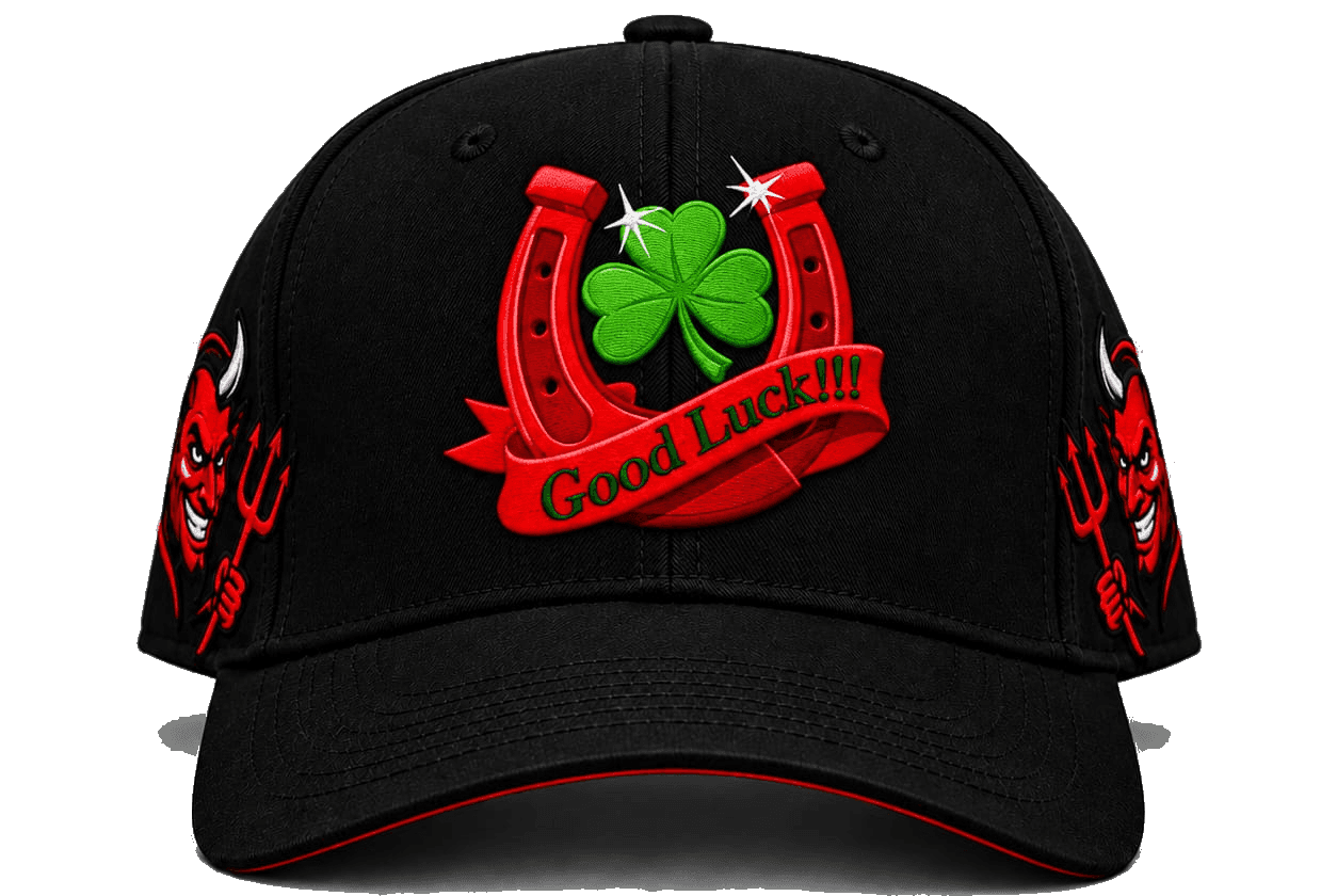 Good Luck Cap Front 3D Puff Embroidery